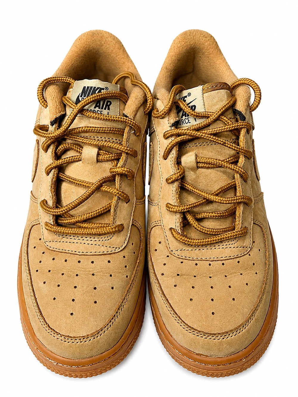 Nike Air Force 1 Low Wheat Flax Gum Sole Sneakers, 6Y - Picture 3 of 7